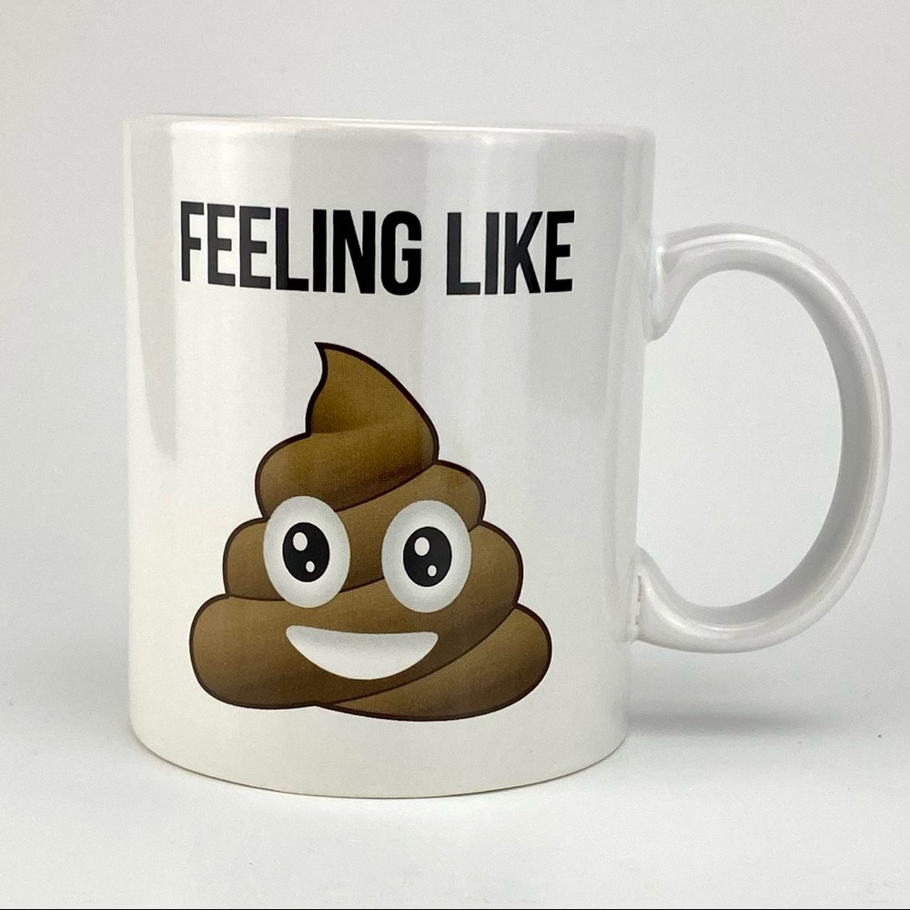 Smiling Poop Emoji Feeling Like #Meh coffee/tea mug